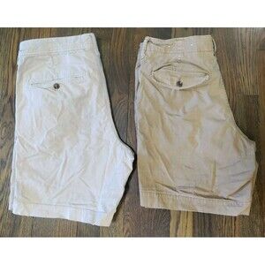 American Eagle Chino Shorts Men's 32 Inseam 8 Tan Beige Next Level Flex Set Of 2